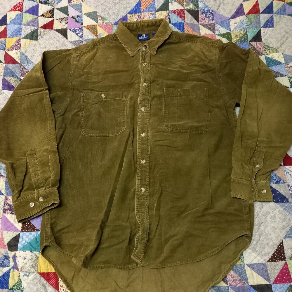 Olive Green Casual Button Down Shirt
